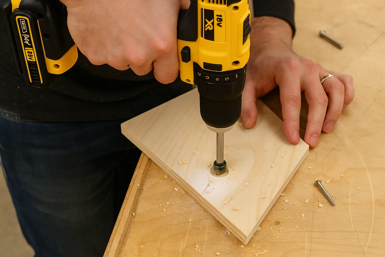 Drilling holes in triangle connectors